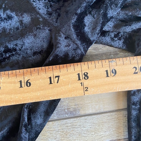 Brett Alixander Y2K 90s Velvet Maxi Dress Size 12 Black Whimsigoth Witchy Goth - Picture 5 of 9